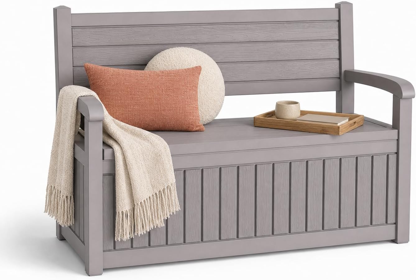 Outdoor Furniture Bench - 100 Gallon Outdoor Storage Bench Deck