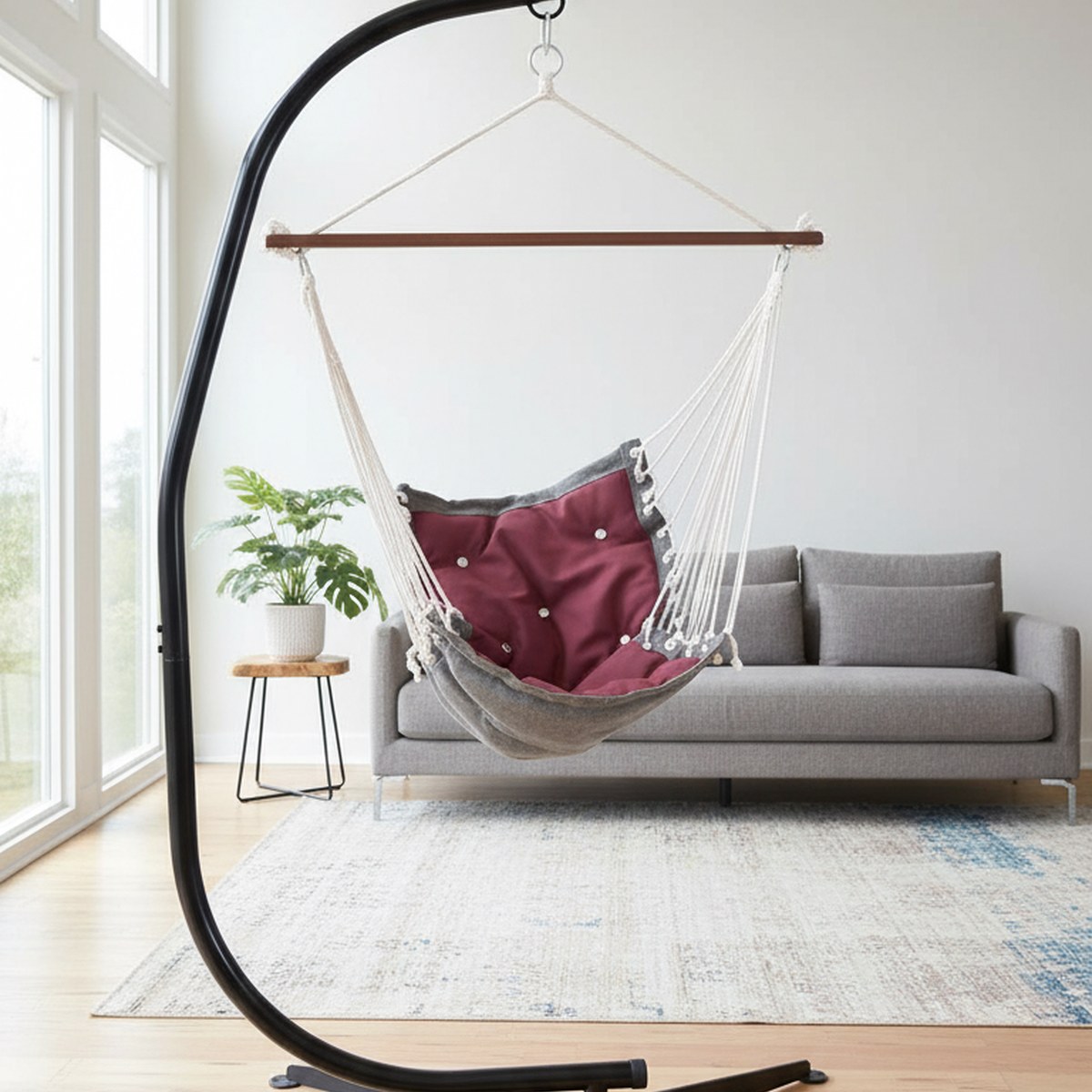 Hammock With Stand - Heavy Duty Steel Hammock Chair Stand