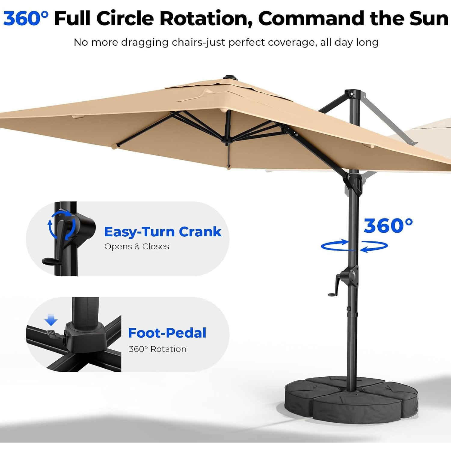 10x10 FT Cantilever Patio Umbr - đánh giá và giá Outdoor Furniture Umbrella