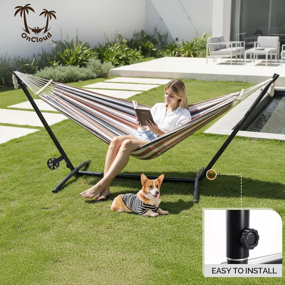 Heavy Duty 550 LBS Hammock wit - đánh giá và giá Hammock With Stand
