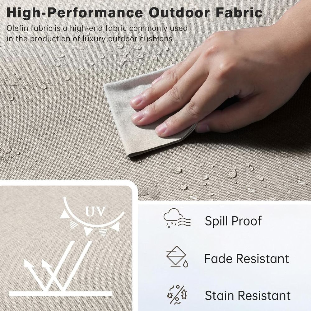 6 Thick Outdoor Cushion Set -  - đánh giá và giá Outdoor Furniture Cushions 24 X 24