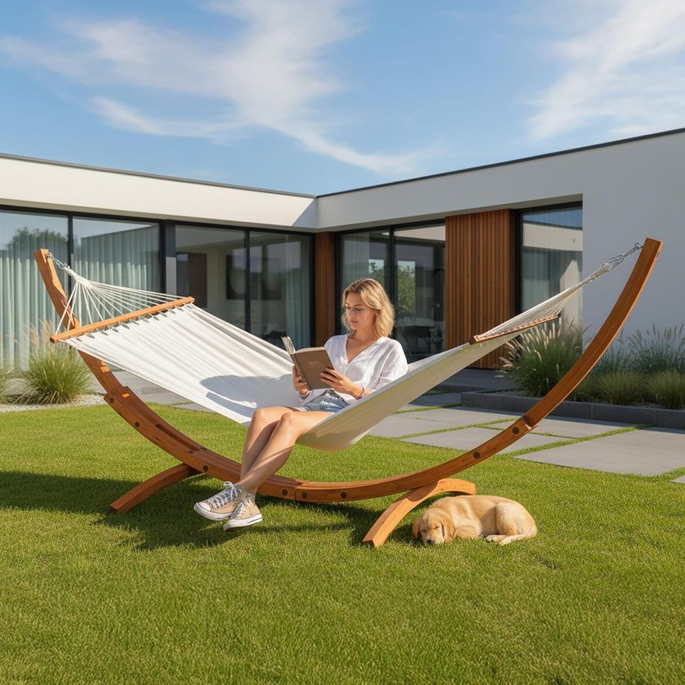 Double Hammock Set with Curved - đánh giá và giá Hammock With Stand