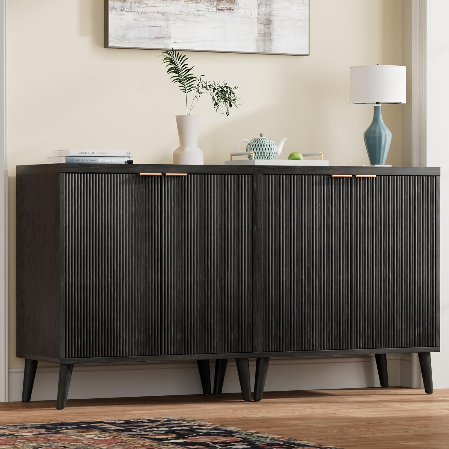 Fluted Buffet Cabinet With Sto - đánh giá và giá Outdoor Furniture Dining