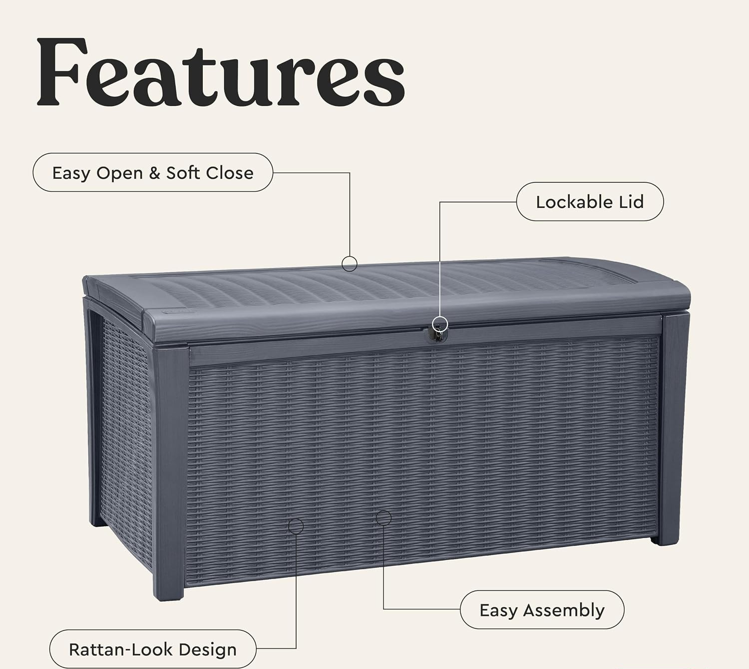 110 Gallon Outdoor Storage Dec - đánh giá và giá Outdoor Furniture Bench