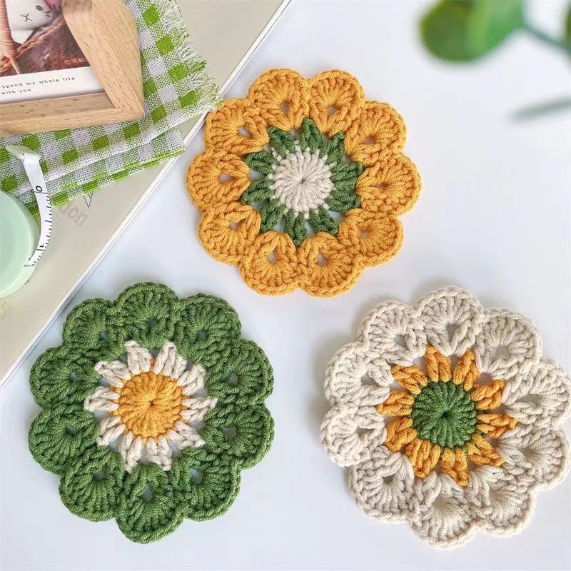 1PCS Woven Coasters Sunflower  - đánh giá và giá Outdoor Furniture Dining