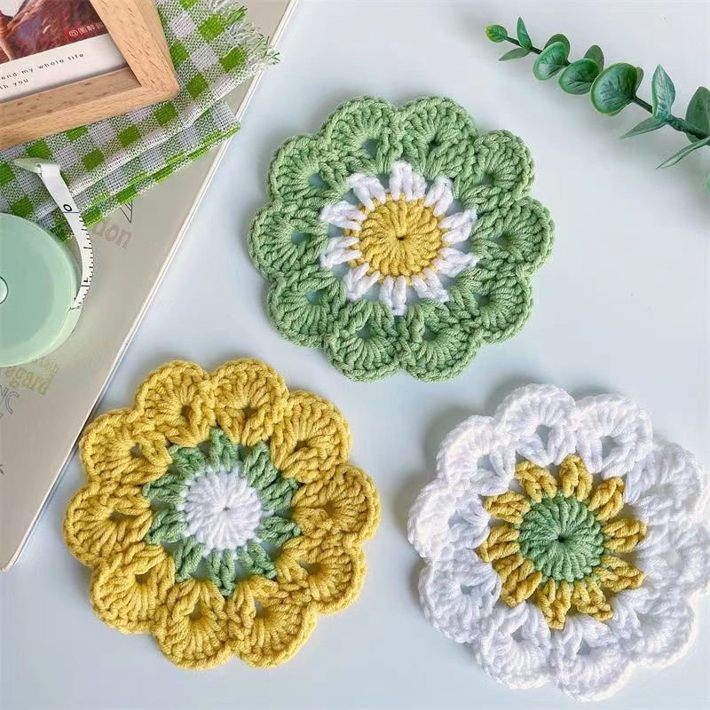 1PCS Woven Coasters Sunflower  - đánh giá và giá Outdoor Furniture Dining