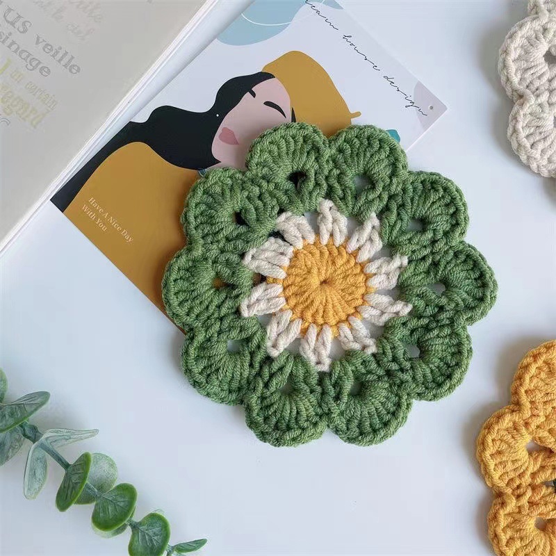 1PCS Woven Coasters Sunflower  - đánh giá và giá Outdoor Furniture Dining