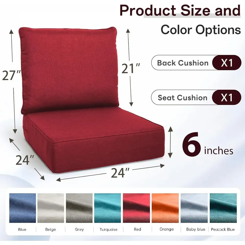 Outdoor Seat Cushion Set - 4 x - đánh giá và giá Outdoor Furniture Cushions 24 X 24