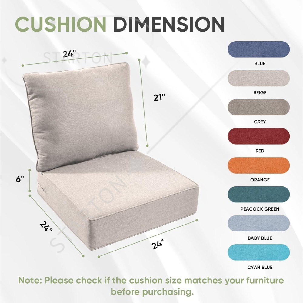 Outdoor Chair Cushions Set of  - đánh giá và giá Outdoor Furniture Cushions 24 X 24