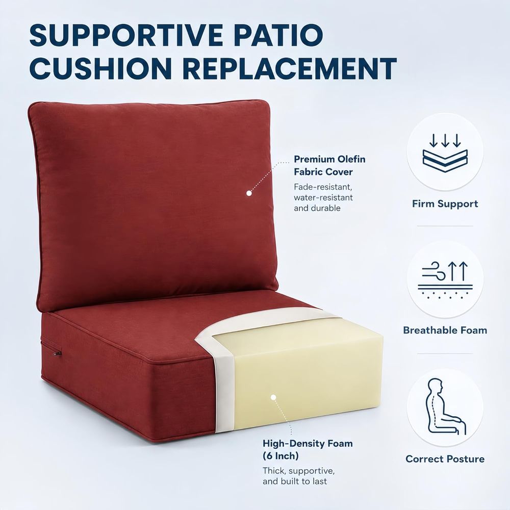 Outdoor Seat Cushions 4-Piece  - đánh giá và giá Outdoor Furniture Cushions 24 X 24