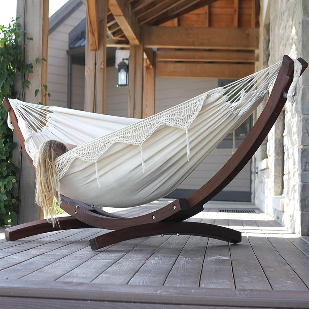 Double Cotton Hammock with Sol - đánh giá và giá Hammock With Stand