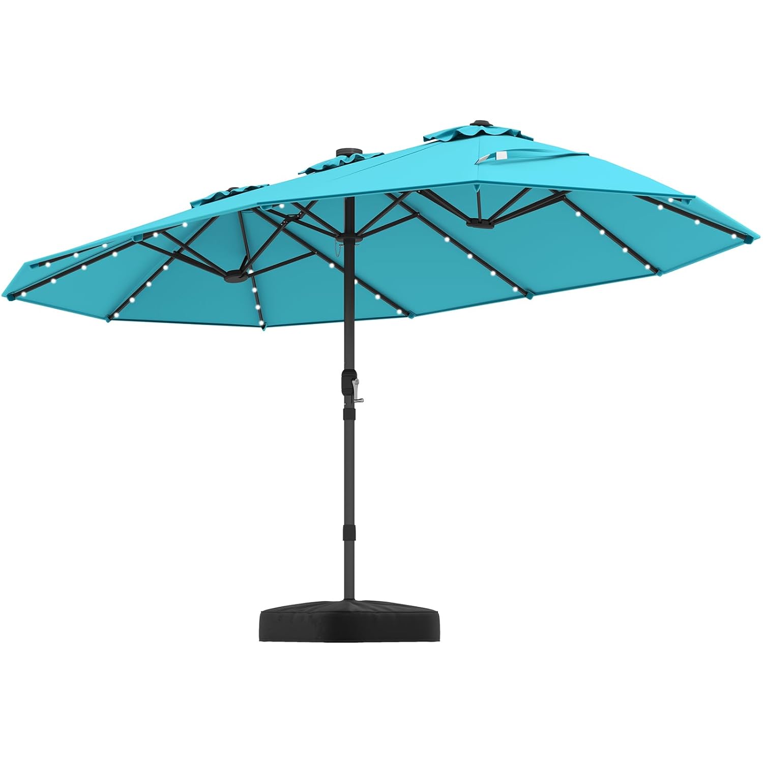 15FT Double-Sided Solar Patio  - đánh giá và giá Outdoor Furniture Umbrella