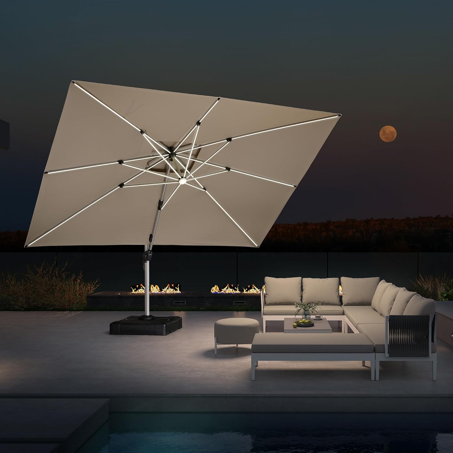 10' X 13' Double Top Deluxe So - đánh giá và giá Outdoor Furniture Umbrella