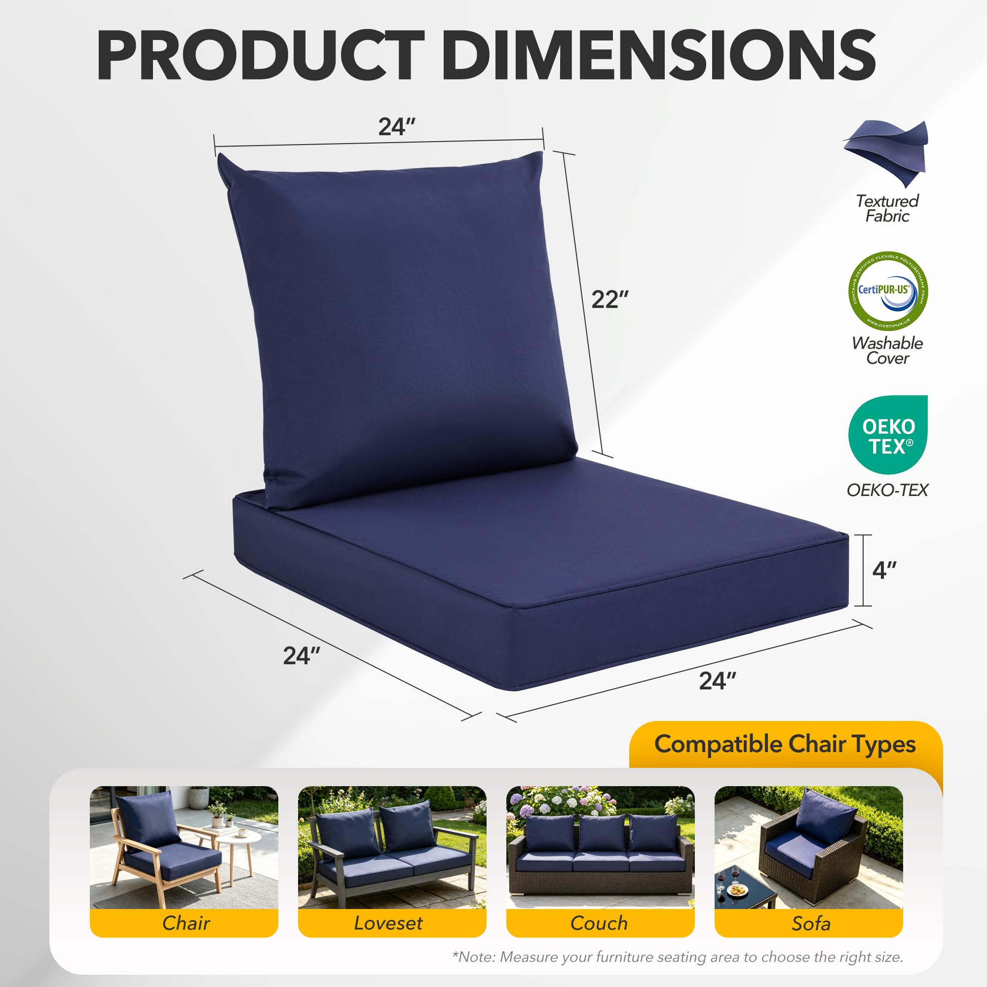 24x24 Outdoor Chair Cushions S - đánh giá và giá Outdoor Furniture Cushions 24 X 24