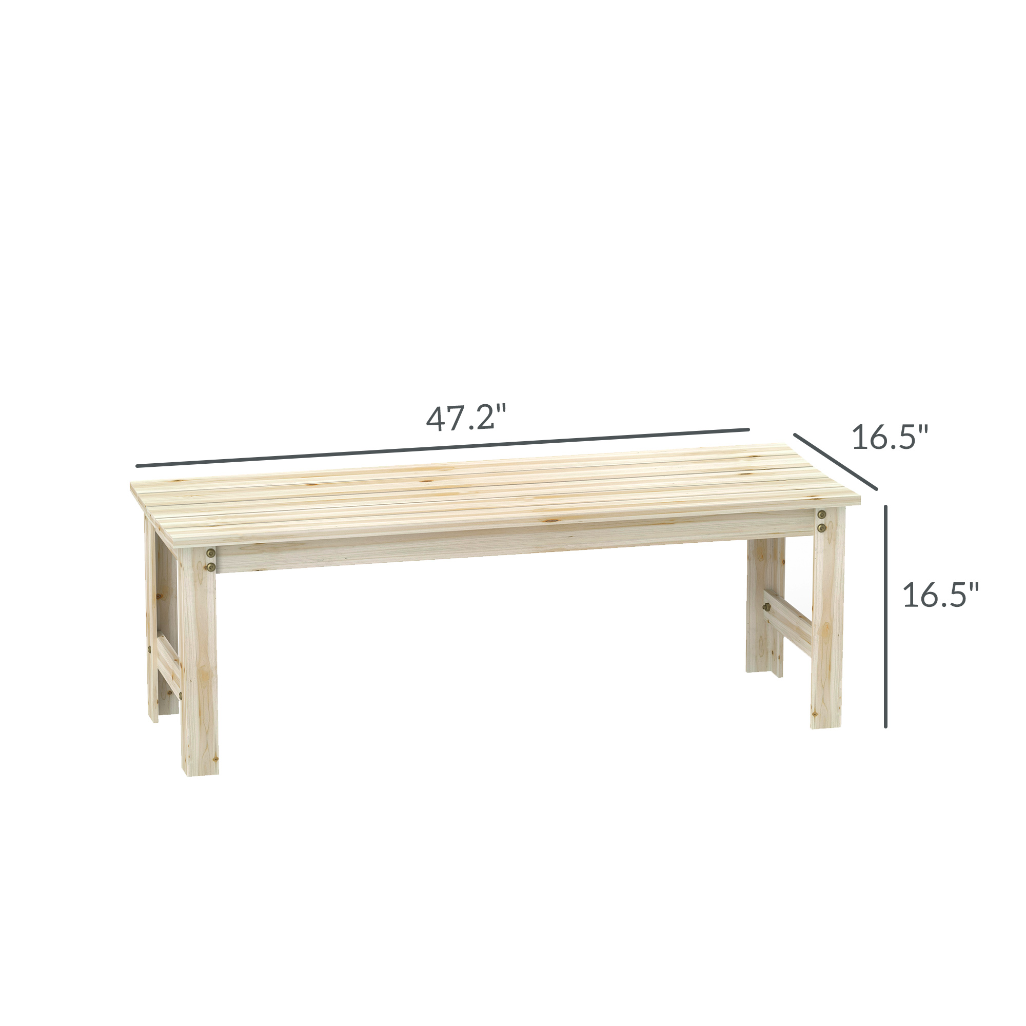 2-Seat Wood Garden Bench, Slat - đánh giá và giá Outdoor Furniture Bench