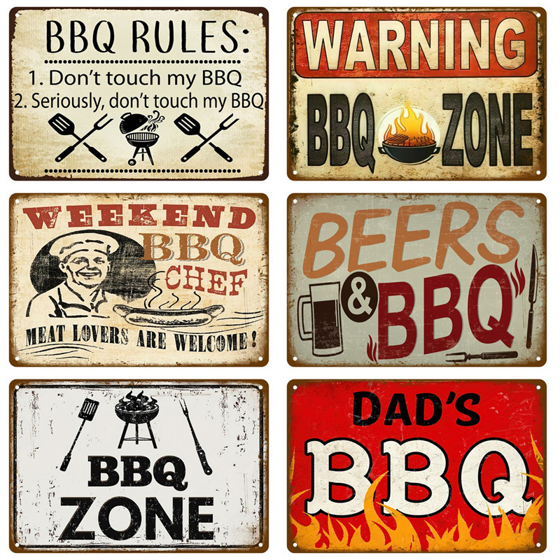Vintage Tin Sign Dad`s BBQ Yar - đánh giá và giá Outdoor Furniture Zone