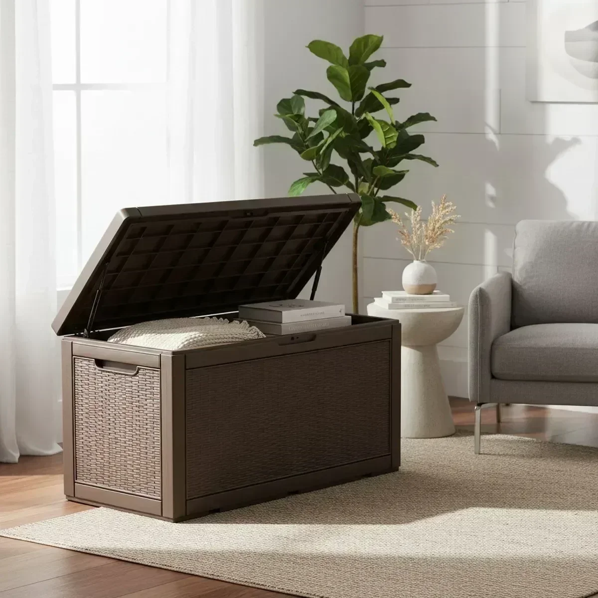 Large Outdoor Storage Bench Wa - đánh giá và giá Outdoor Furniture Bench