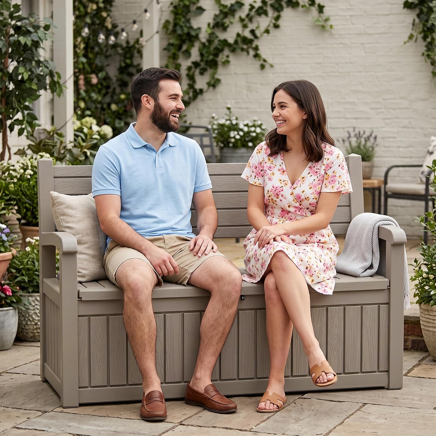 100 Gallon Outdoor Storage Ben - đánh giá và giá Outdoor Furniture Bench