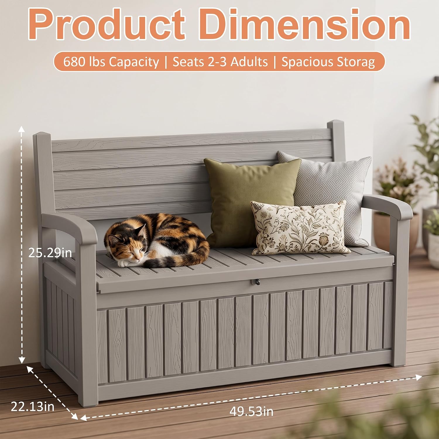 100 Gallon Outdoor Storage Ben - đánh giá và giá Outdoor Furniture Bench