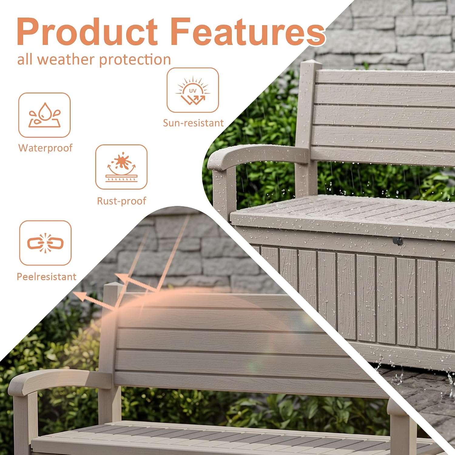 100 Gallon Outdoor Storage Ben - đánh giá và giá Outdoor Furniture Bench