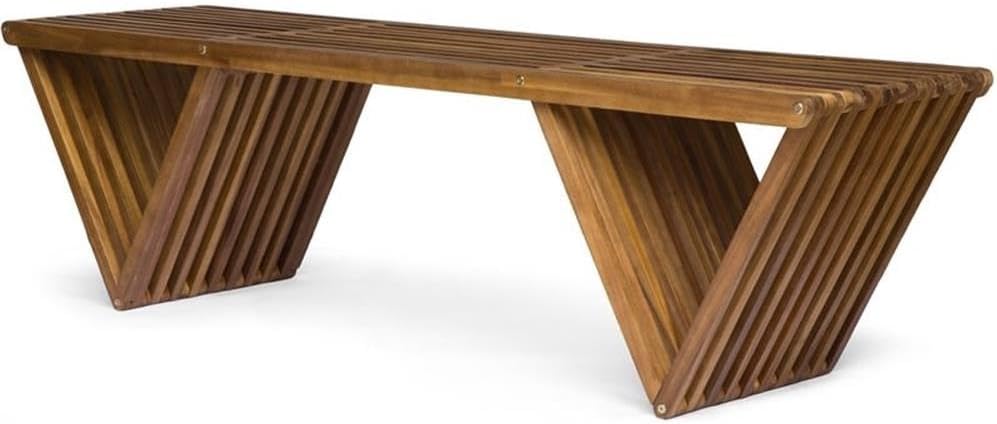 Teak Finish Outdoor Acacia Woo - đánh giá và giá Outdoor Furniture Bench