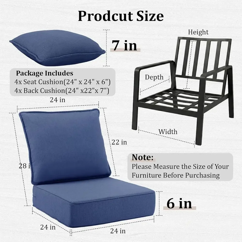 6 Thick Outdoor Chair Cushions - đánh giá và giá Outdoor Furniture Cushions 24 X 24