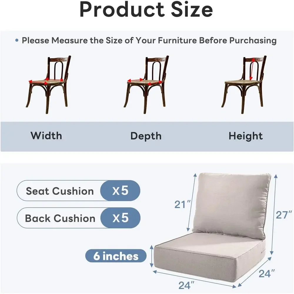 6 Thick Outdoor Chair Cushions - đánh giá và giá Outdoor Furniture Cushions 24 X 24